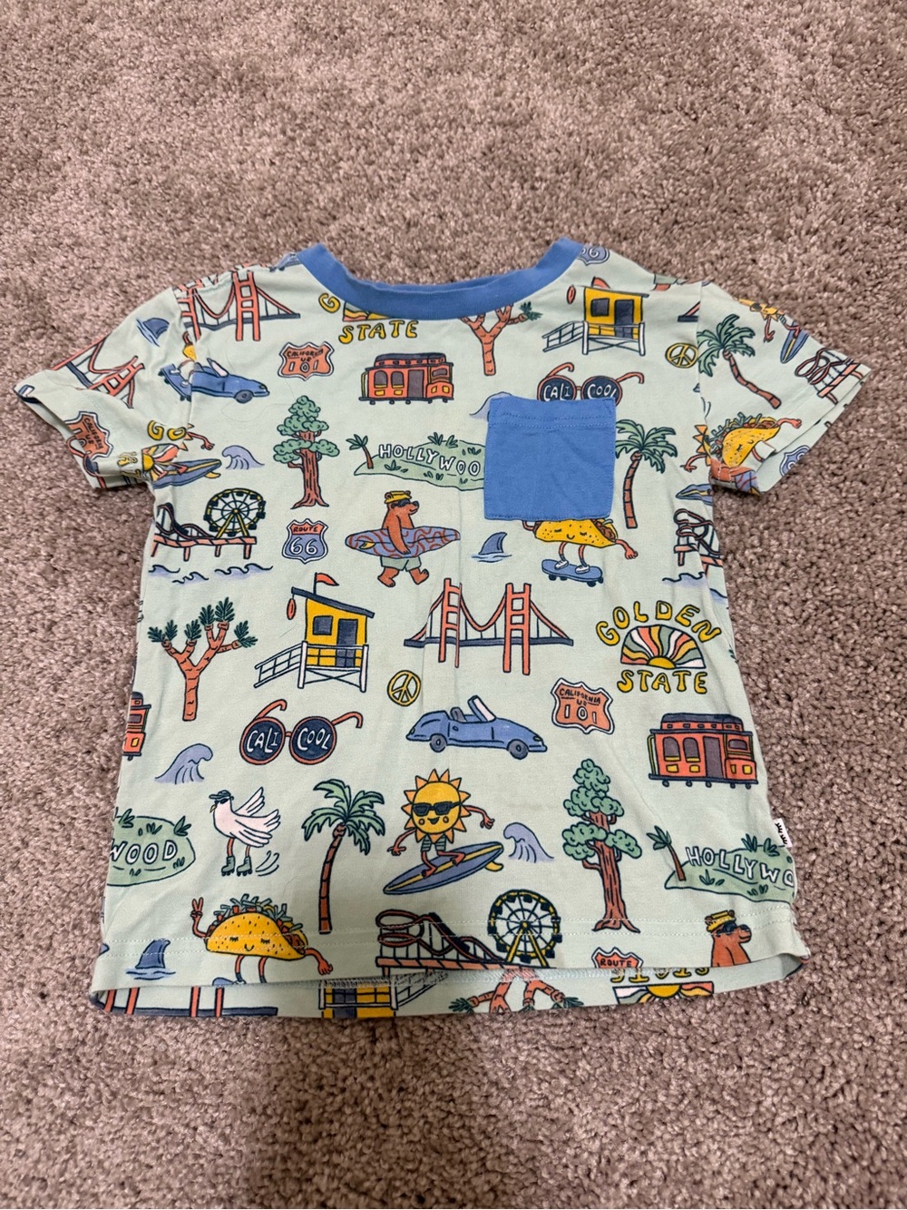 Little Sleepies Play Tee in Golden State